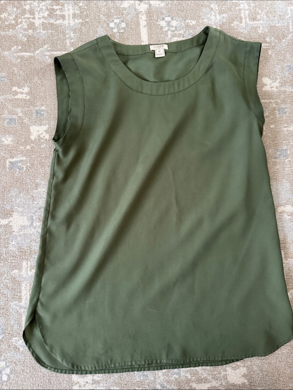 J. Crew Olive Green Sleeveless Shell Top